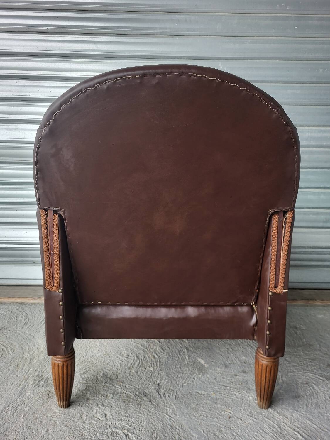 Authentic vintage Art Deco reclining club chair