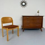 Ancienne commode vintage design français des années 50 pieds compas