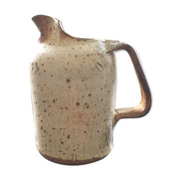 Pichet grès beige moucheté