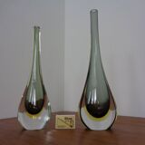 Murano Formia Glass Vases by Giuliani Mian for Fornace Mian, 1980s, Set of 2