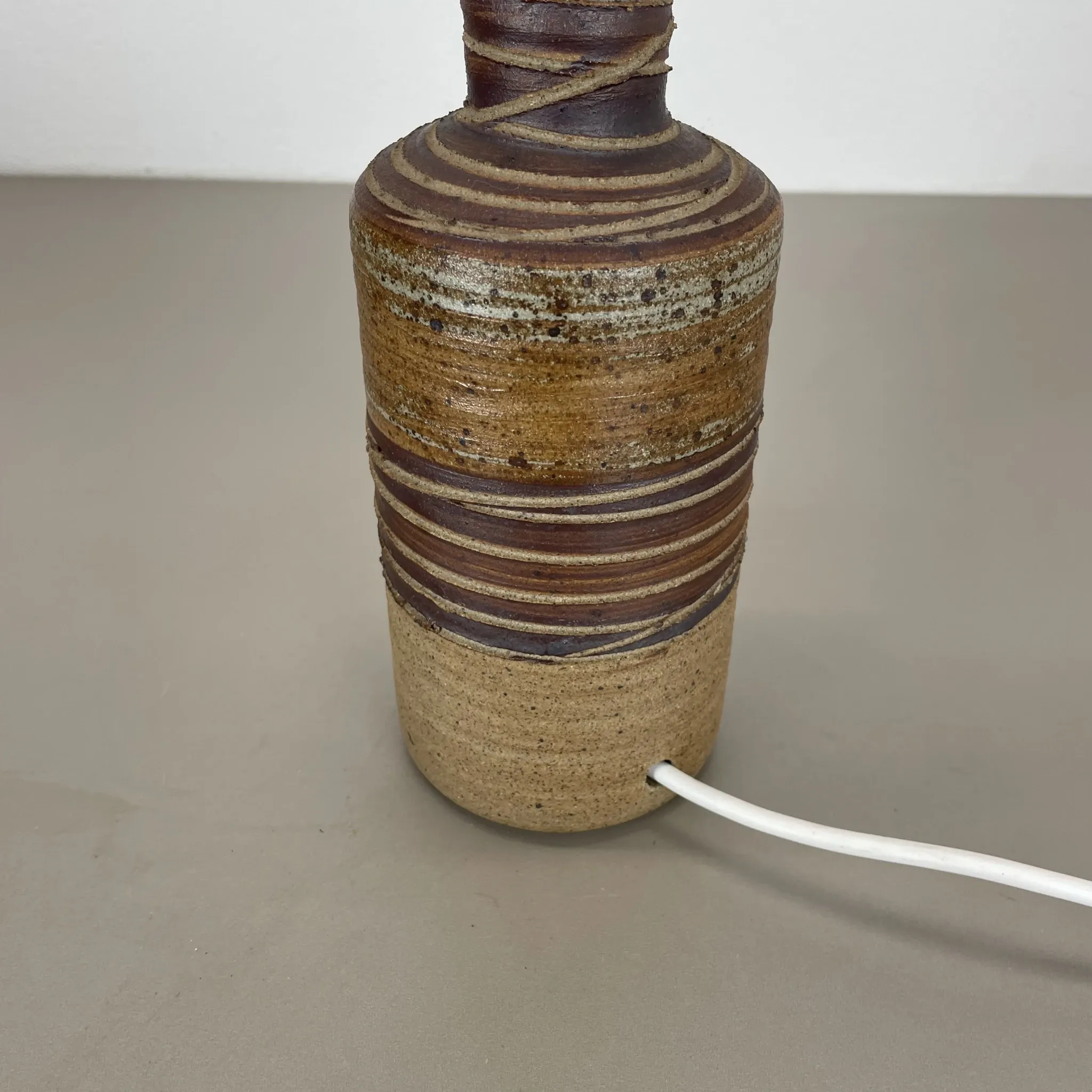 31 cm High Ceramic Table Lamp Base, 'Studio Pottery', by Tue Poulsen, Ceramic Denmark, 1970