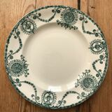 Series of 8 old flat plates Terre de Fer