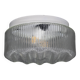 1970s Round Glass Ceiling Light, Czechoslovakia