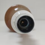 Lamp foot glazed stoneware ochre and vintage cylindrical cream