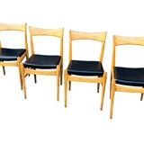 Scandinavian chair in wood and skai
