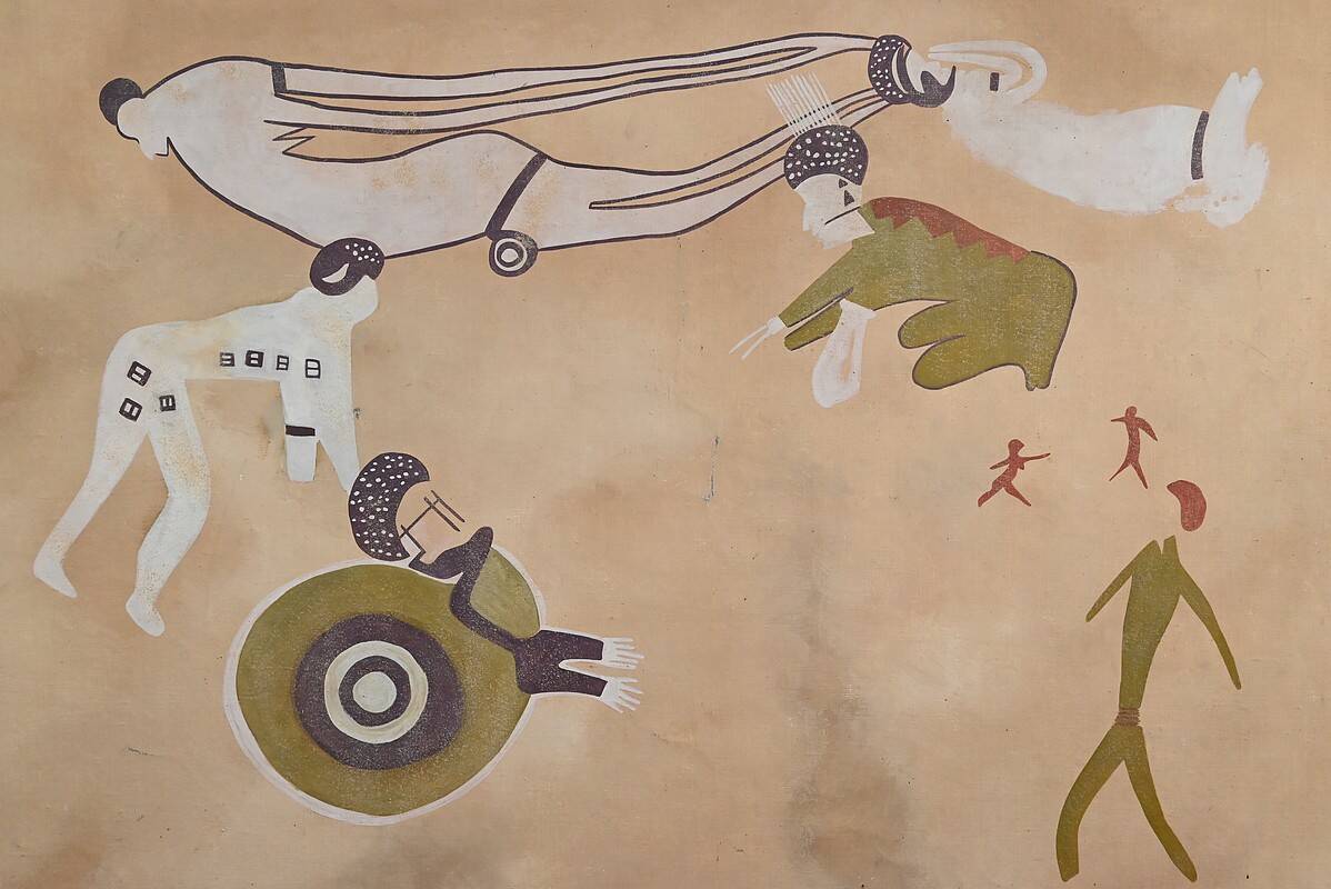 Tassili Rock Painting, signed G. Le Poitevin – 1960