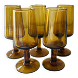 Set of 5 mouth-blown glasses