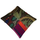 Vintage Turkish Kilim Patchwork Cushion Cover , 40 x 40 cm