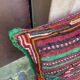 Burgundy wool Persian kilim pouf