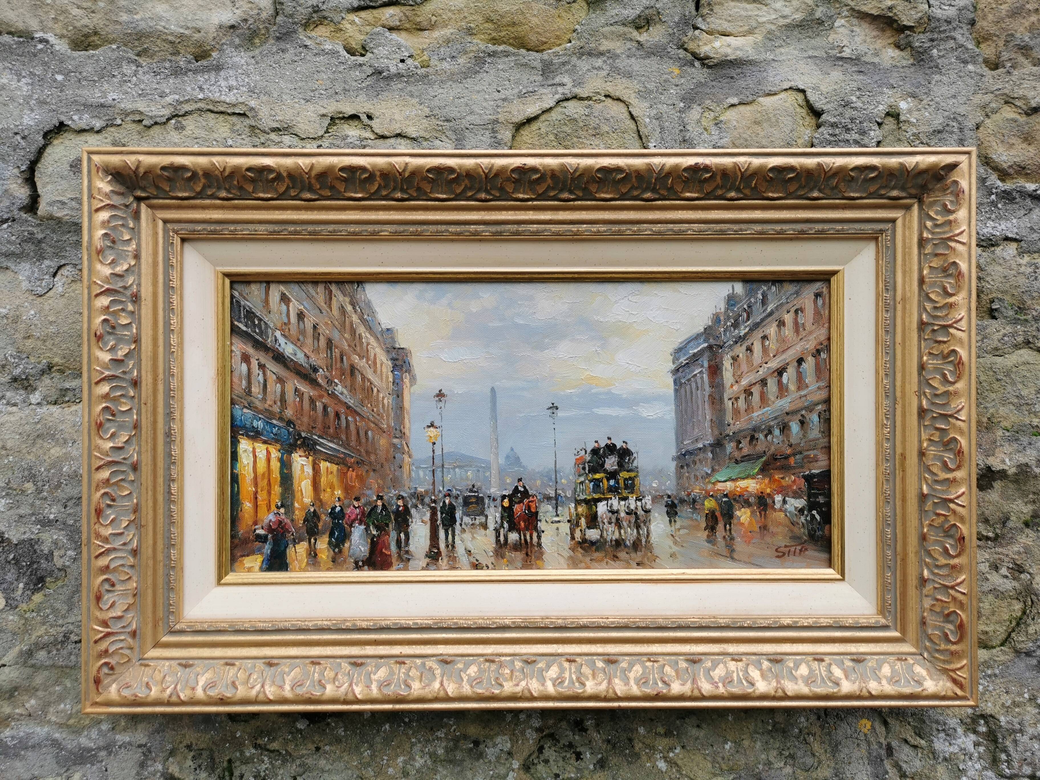 Walter SITA Oil on canvas Paris place de la concorde