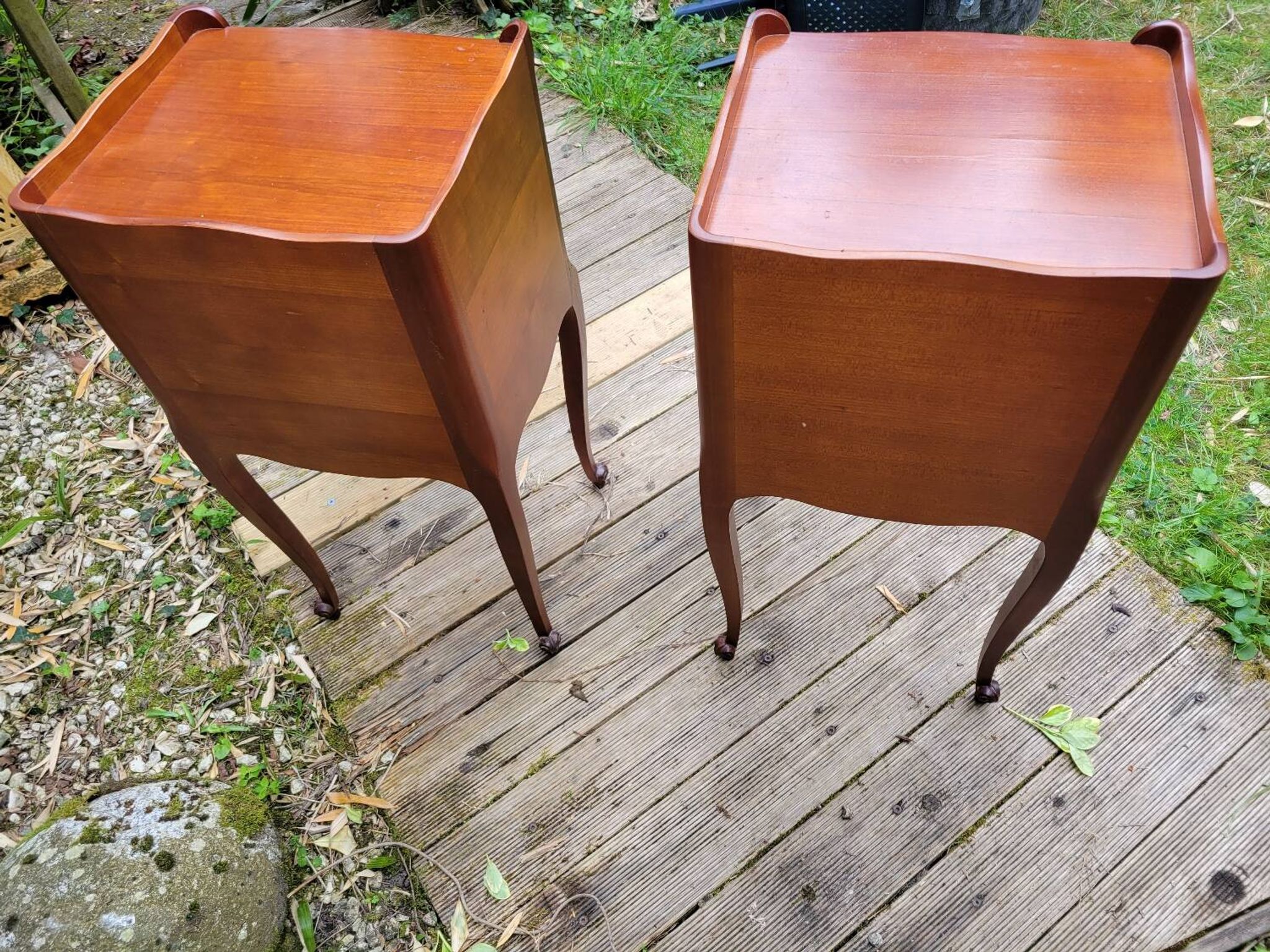 Pair of Louis XV bedside tables in cherry wood.