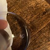 Glass carafe engraved with flowers