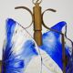 Murano blue glass chandelier suspension. 80 years
