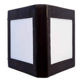 Double-sided patinated triangular wall light