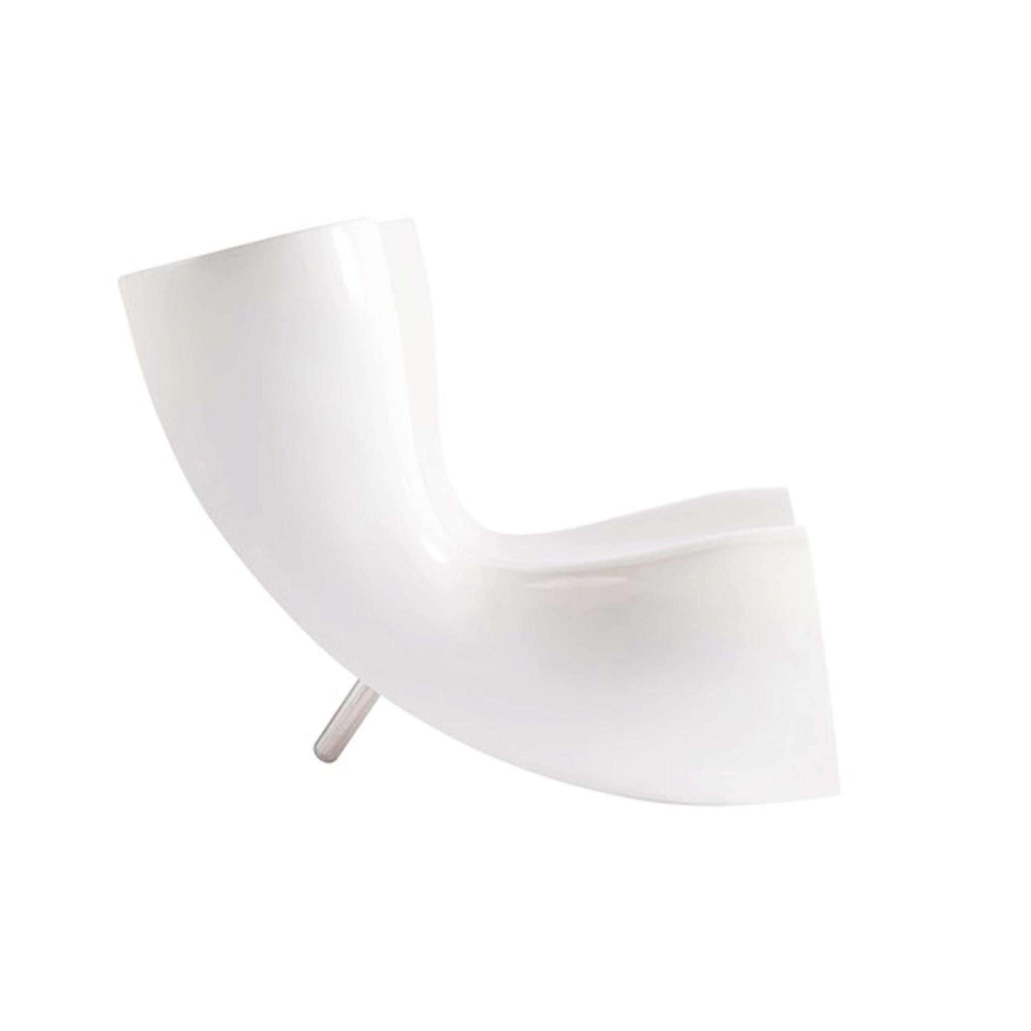 Chaise en feutre blanc moderne conçue par Marc Newson, Italie années 90.