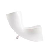 Chaise en feutre blanc moderne conçue par Marc Newson, Italie années 90.