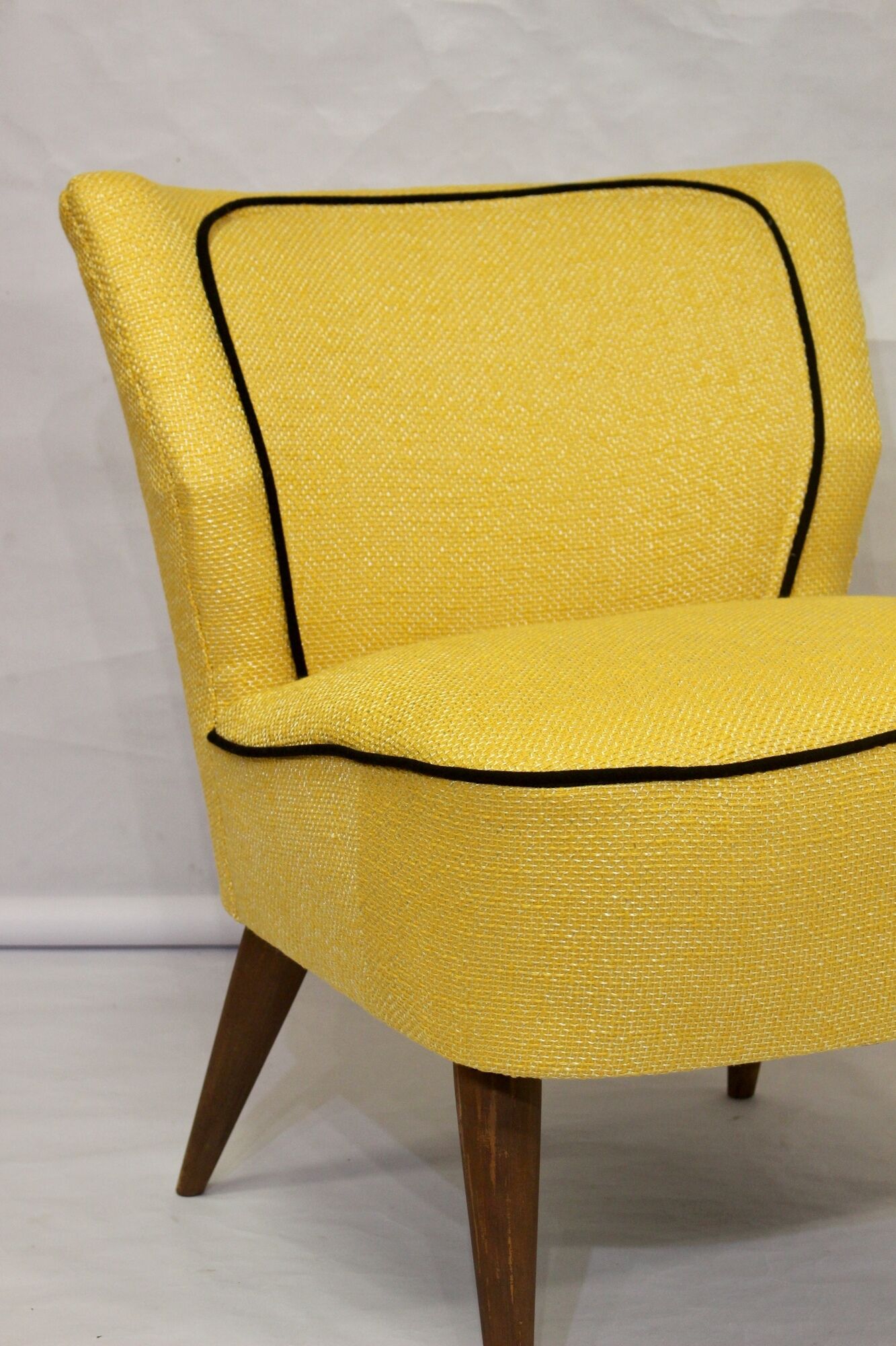 Vintage cocktail armchair from the 50's restored Kenzo fabric Lelievre Edition