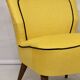 Vintage cocktail armchair from the 50's restored Kenzo fabric Lelievre Edition
