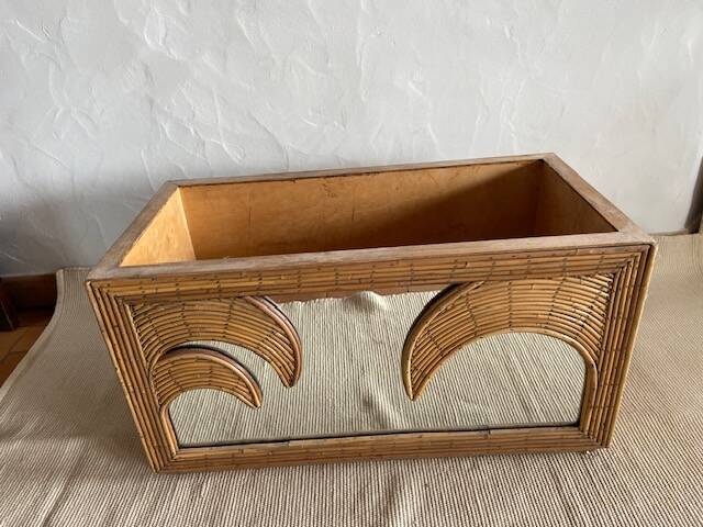 Wicker and mirror planter Vivai Del Sud