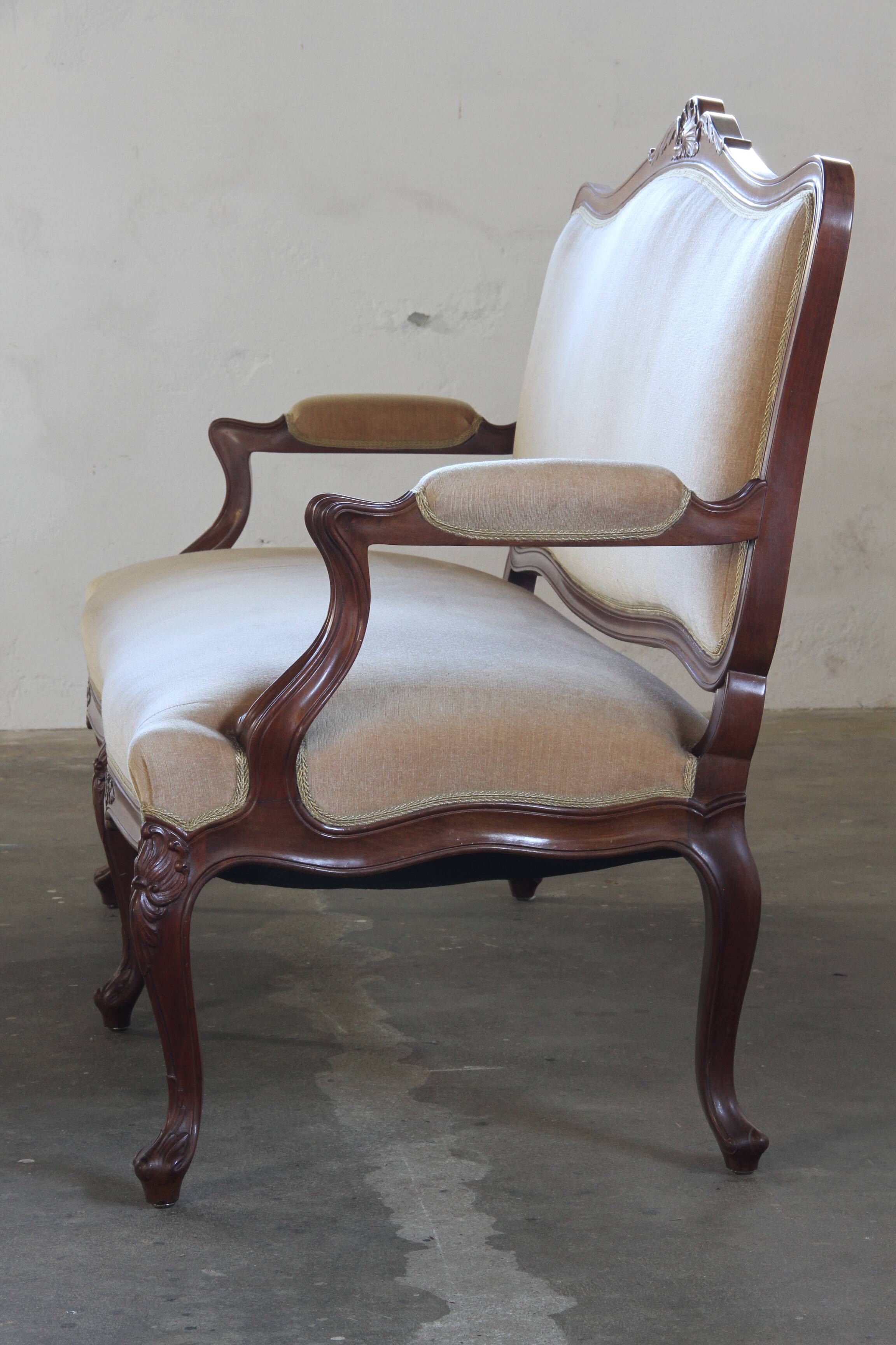 Antique Louis XV style 19th century Sofa, French