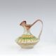 1960s Italian Modern Ceramic Jug, Beige and Green, Bertoncello Manufacturer
