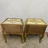Pair of Italian Florentine bedside tables