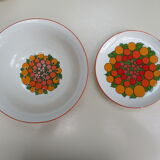 Gien ceramic "desserts" service - fruit, cake, cream