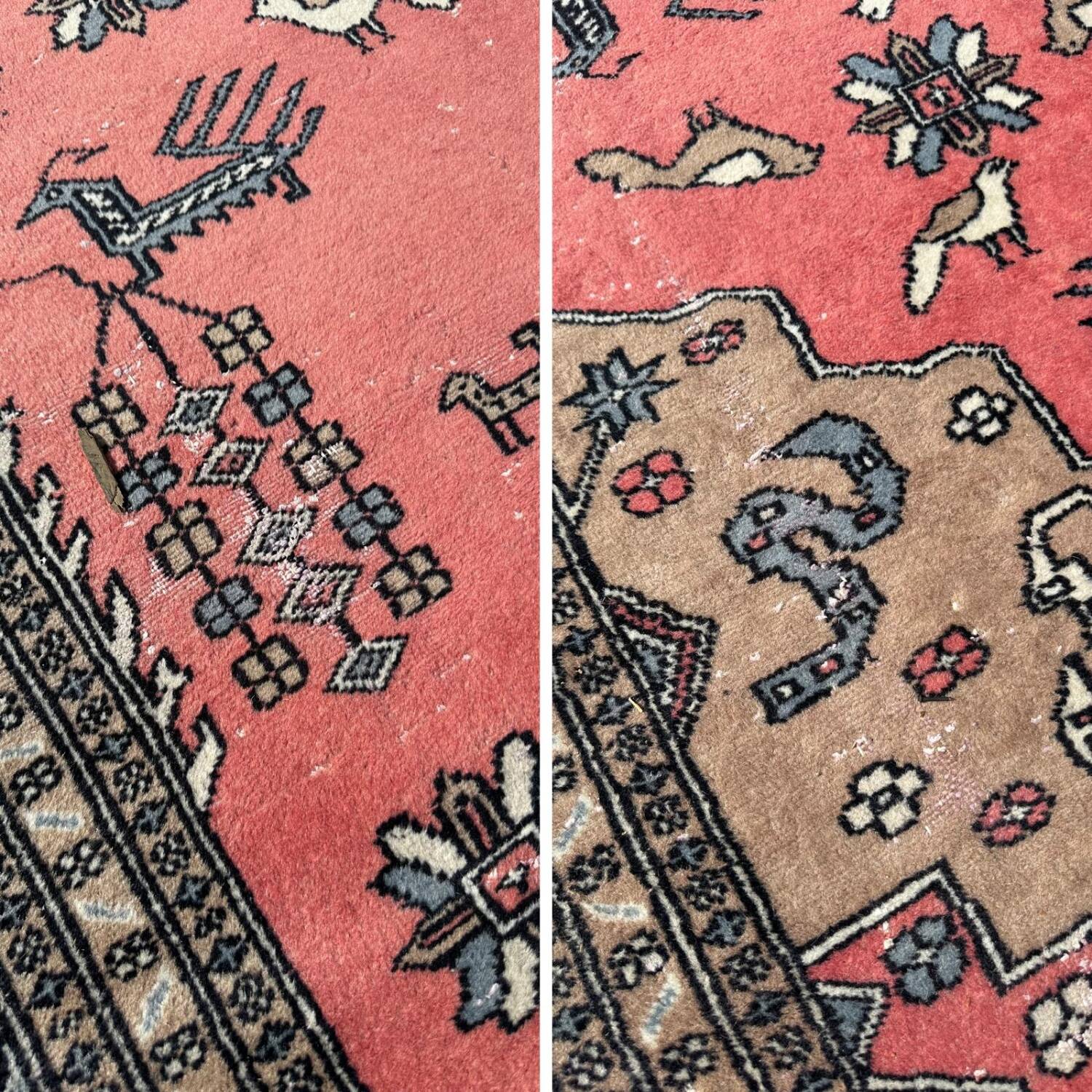 Handmade pink Pakistani rug