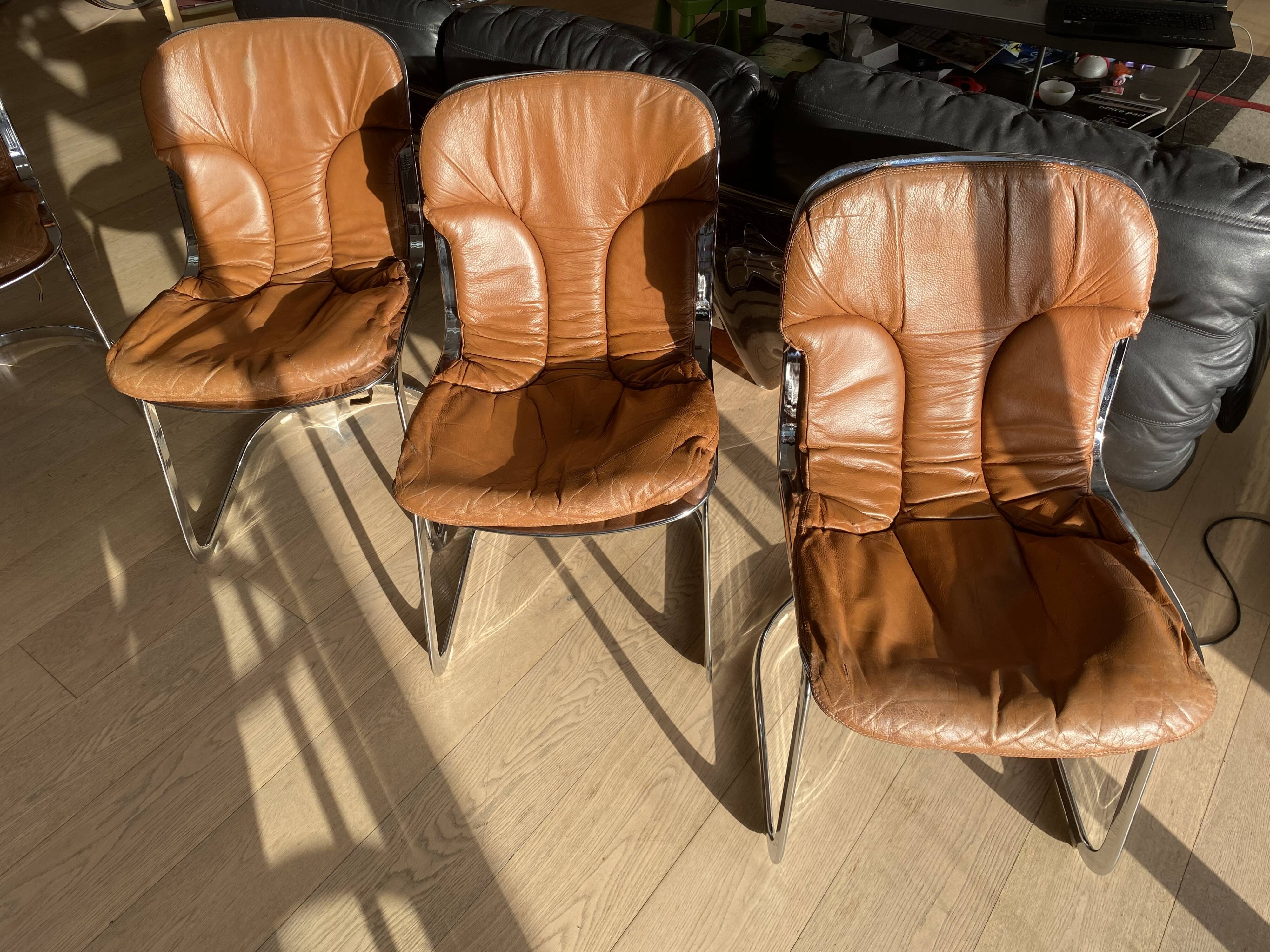 Suite de 6 chaises Cidue Italie 1970