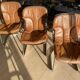 Suite de 6 chaises Cidue Italie 1970