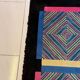 Tapis rectangulaire en laine noir et coloré par Missoni, Italie, années 1980.
