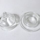 Individual glass butter dish