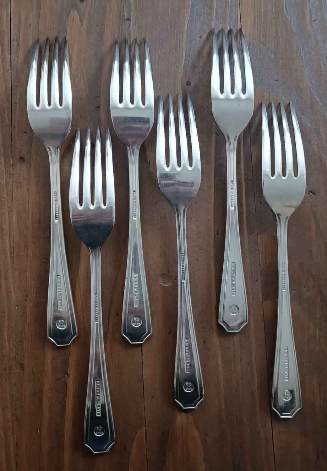 6 fourchettes monogramme M