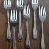6 fourchettes monogramme M