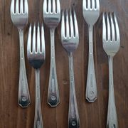 6 fourchettes monogramme M