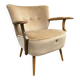 Vintage beige cocktail armchair / armchair / single armchair with armrests