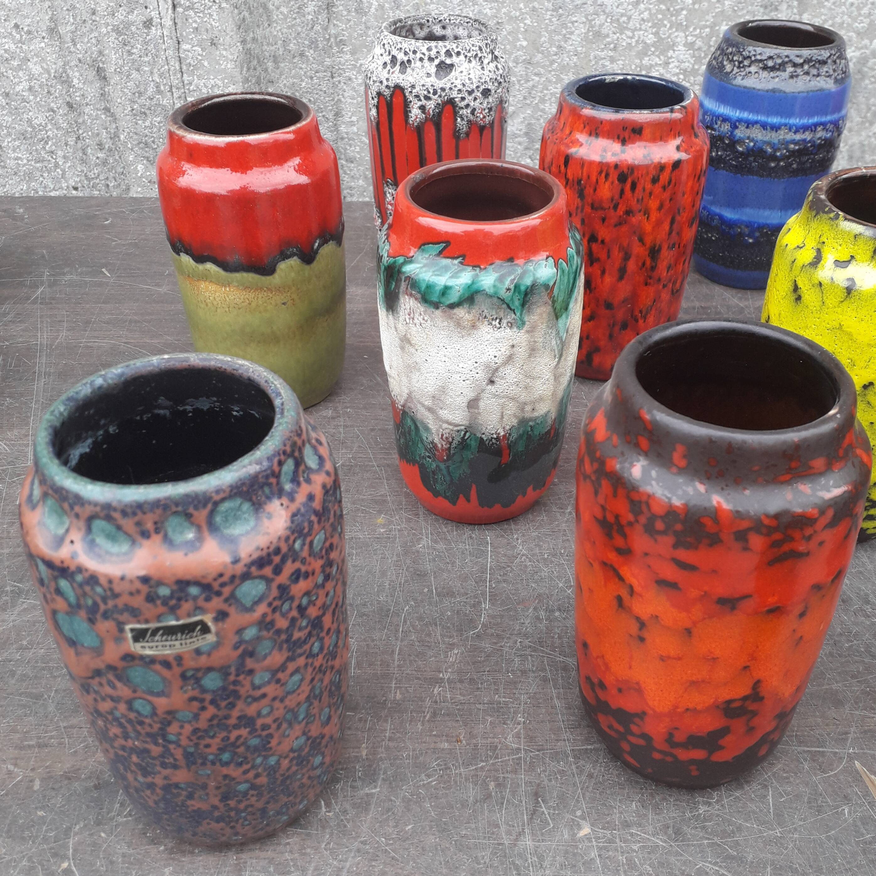 Set of 15 Scheurich Germany Vases model 231-15