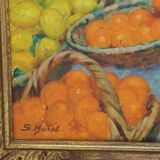 The citrus seller by Suzanne Hurel oil on canvas