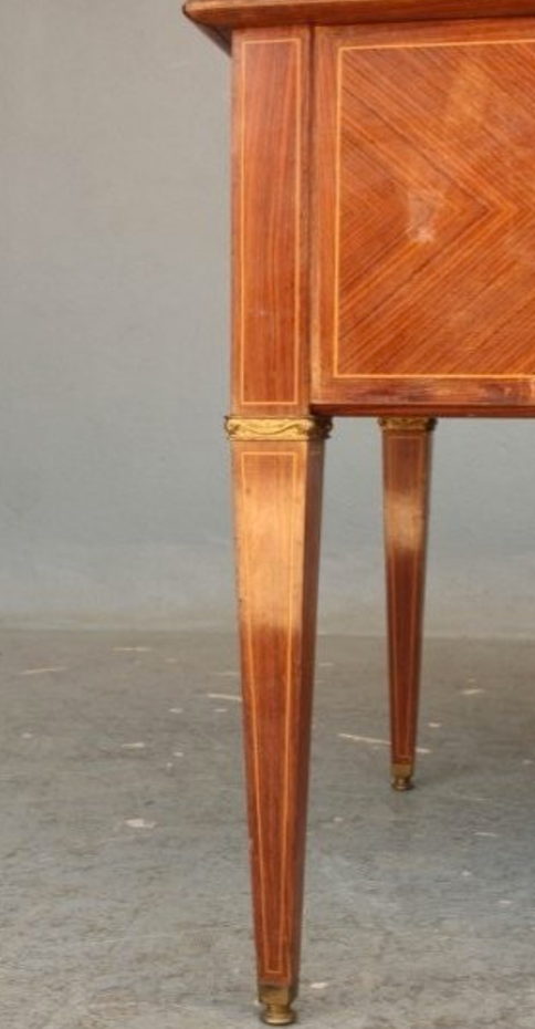 Plated style Louis XVI mahogany desk