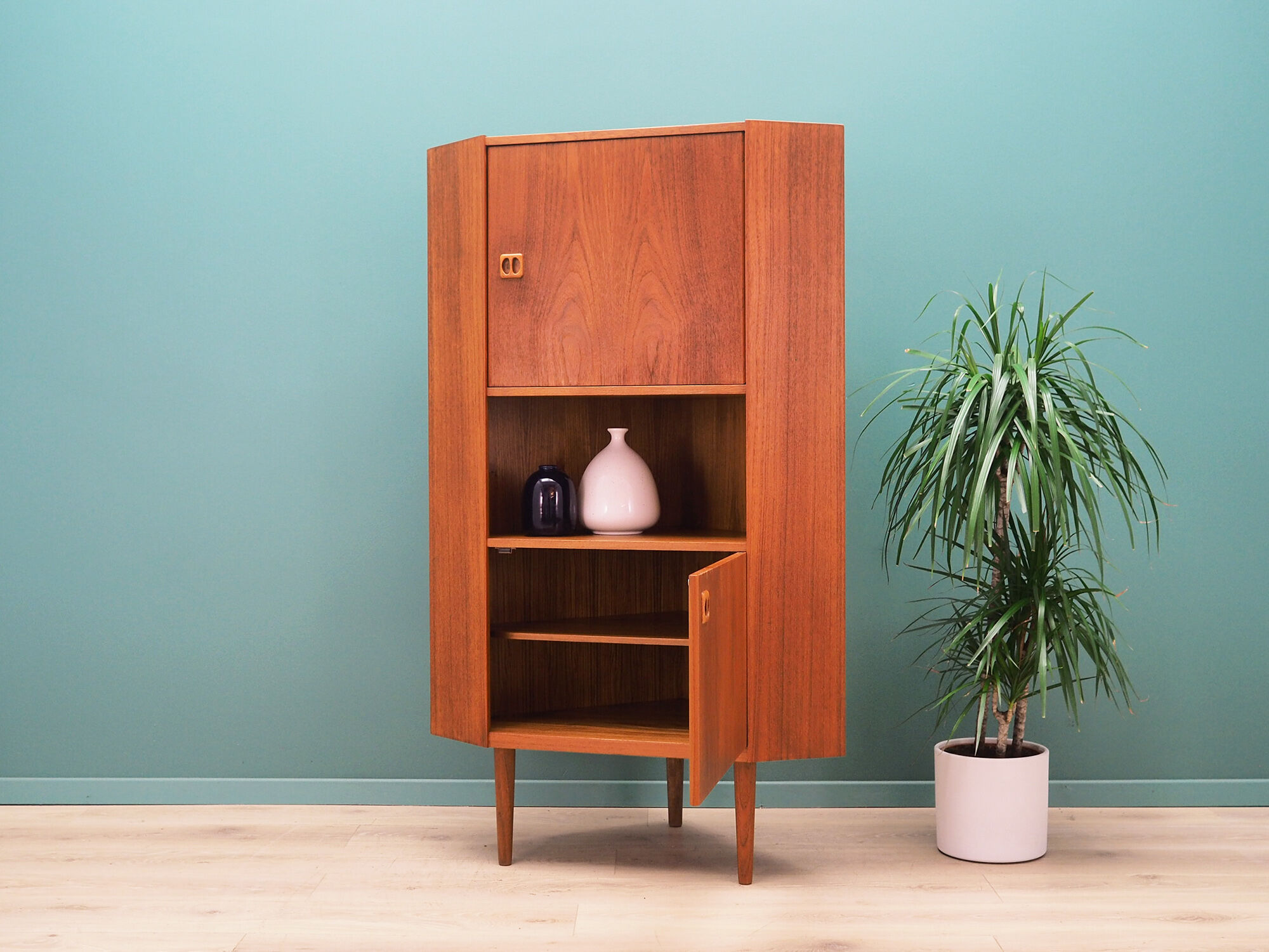 Corner cabinet teak, Danish design, 70's