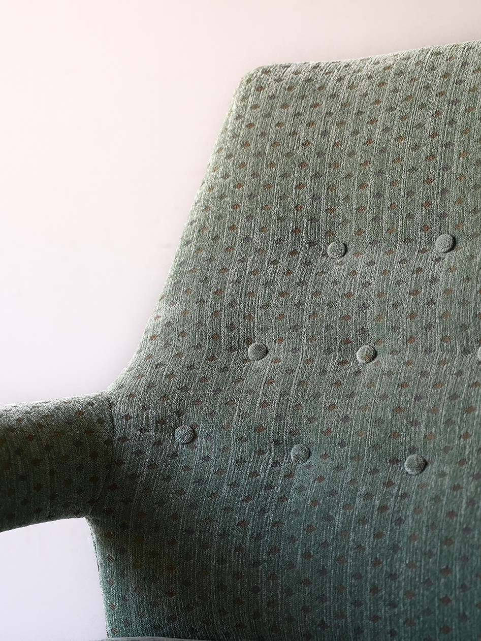 Pair of Vintage 1950s Scandinavian Mint Green Armchairs