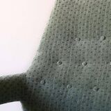 Pair of Vintage 1950s Scandinavian Mint Green Armchairs