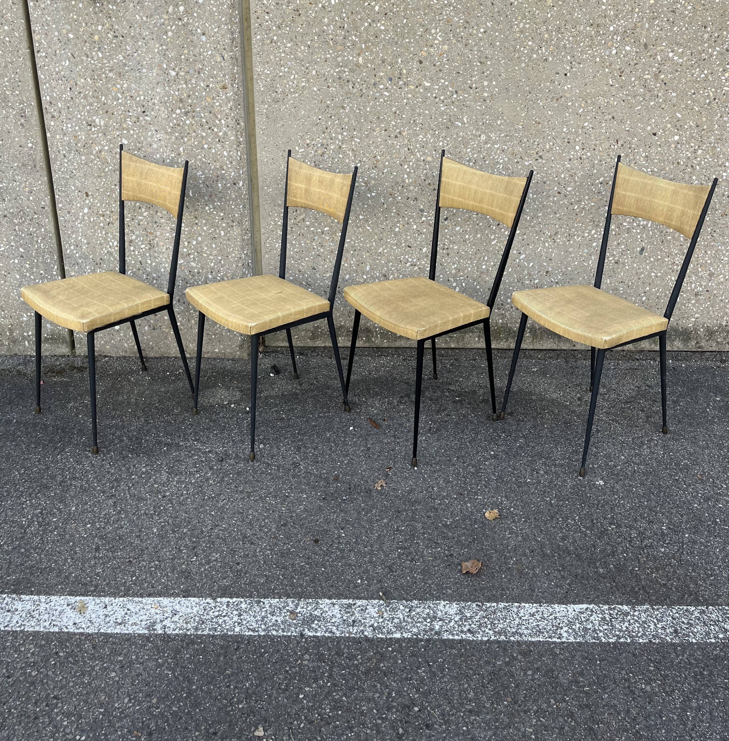 4 chairs Vintage Colette Gueden