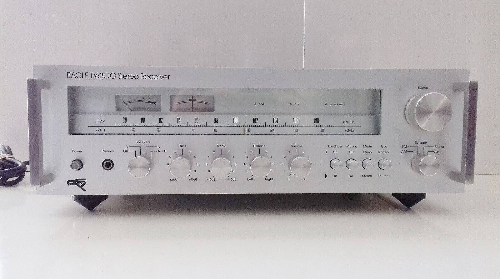Amplifier/tuner stereo receiver vintage stereo "eagle r6300" amplifier rare