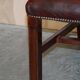 Pair of vintage leather Chesterfield accent chairs