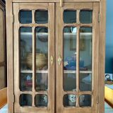 Small Parisian display case in raw wood