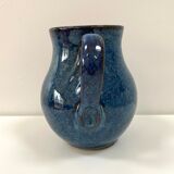 Pichet vase en grès bleu des Manufactures Normand