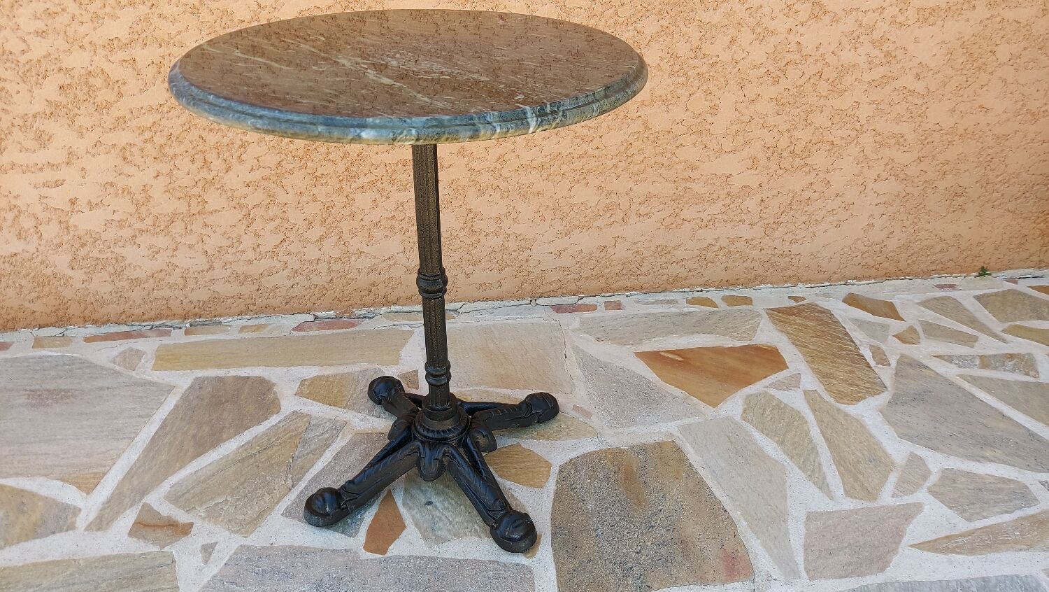Vintage marble gueridon table 1980s