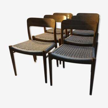 Set de six chaise danoise de Niels O Moller