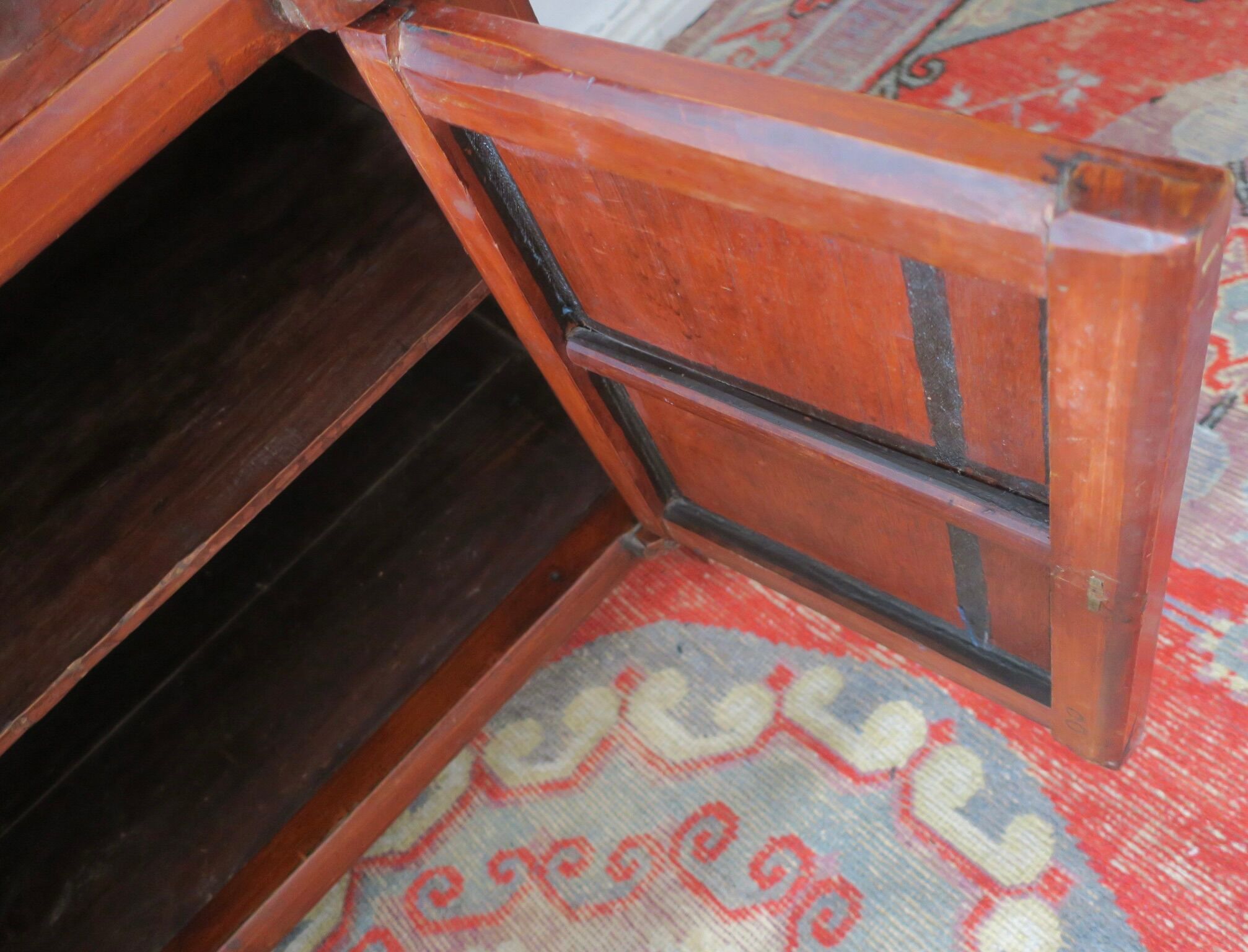 Antique painted 2 door cabinet with 2 drawers, 1910